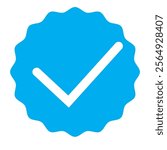 Social media and Profile Verified badge icon. Check and Approved, Accept, Instagram verified badge icon. vector illustration.