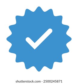 Social media and Profile Verified badge icon. Check and Approved, Accept, Instagram verified badge icon. vector illustration.