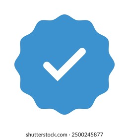 Social media and Profile Verified badge icon. Check and Approved, Accept, Instagram verified badge icon. vector illustration.