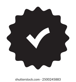 Social media and Profile Verified badge icon. Check and Approved, Accept, Instagram verified badge icon. vector illustration.