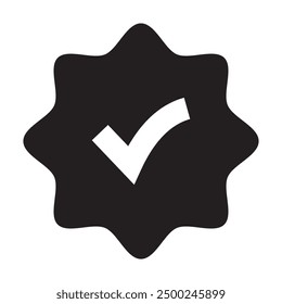 Social media and Profile Verified badge icon. Check and Approved, Accept, Instagram verified badge icon. vector illustration.