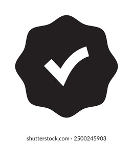 Social media and Profile Verified badge icon. Check and Approved, Accept, Instagram verified badge icon. vector illustration.