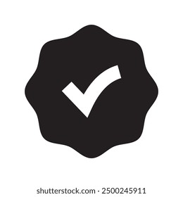 Social media and Profile Verified badge icon. Check and Approved, Accept, Instagram verified badge icon. vector illustration.