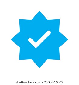 Social media and Profile Verified badge icon. Check and Approved, Accept, Instagram verified badge icon. vector illustration.