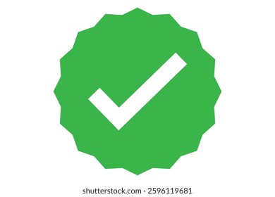 Social media and Profile Verified badge icon. Check and Approved, Accept, Instagram verified badge icon. vector illustration eps 888.