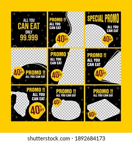 Social Media Promo Template vector ilustration