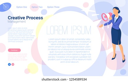 Social media promotion and ad flat design vector page template.
