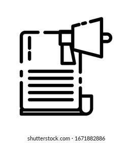 social media promotion announcement icon