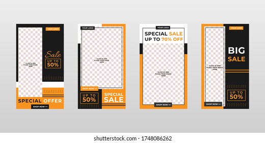 Social Media Promotion Banner Templates Vector