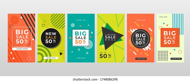 Social Media Promotion Banner Templates Vector