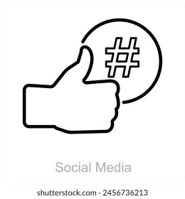 Social Media and promotion icon concept