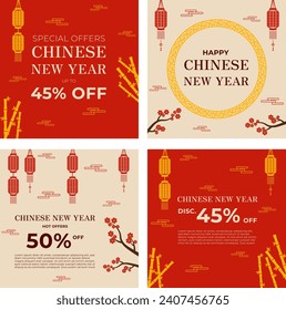 Social media promotion post template for chinese new year