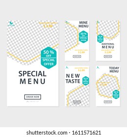 Social Media Promotion template Bundle for Food and Culinary Theme. Also you can use for flyer and Brochure.