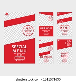 Social Media Promotion template Bundle for Food and Culinary Theme. Also you can use for flyer and Brochure.