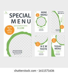 Social Media Promotion template Bundle for Food and Culinary Theme. Also you can use for flyer and Brochure.
