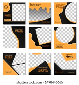 Social media promotion template pizza