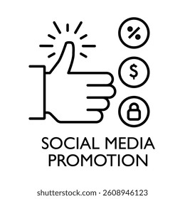 Social Media Promotion – Thumbs Up Representing Digital Brand Awareness