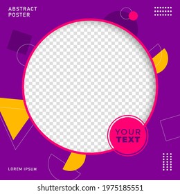 Social media promotional template with image space, Vector illustration eps.10
