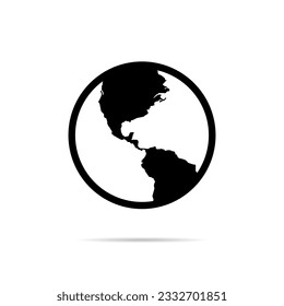 Social media public globe icon vector. Earth, world sign symbol