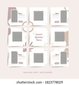 Social Media Puzzle Frame Grid Post Template For Fashion Sale Promotion Premium Vector