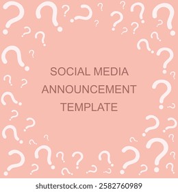 social media question template pink