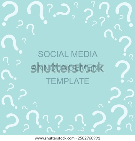 social media question template vector design illustration