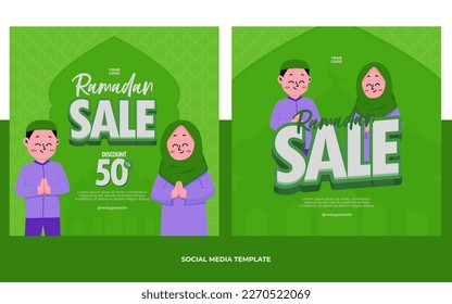Social media ramadan banner template