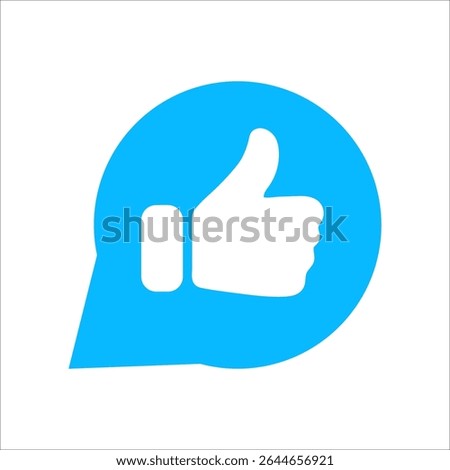 Social media reaction icons: heart, thumbs up, and thumbs down. Flat vector symbols in red and blue circles for feedback, approval, like, dislike, and user interaction in UI design.