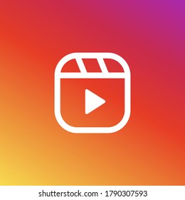 social media reels video symbol vector icon illustration