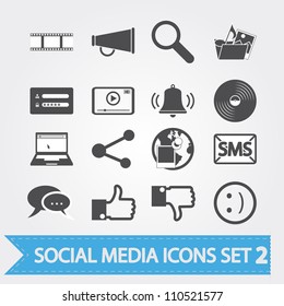 Social media related vector icons for your design or application.