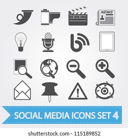 Social media related vector icons for your design or application.