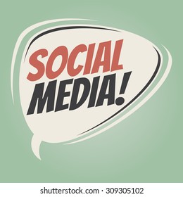 burbuja de discurso retro en los medios sociales