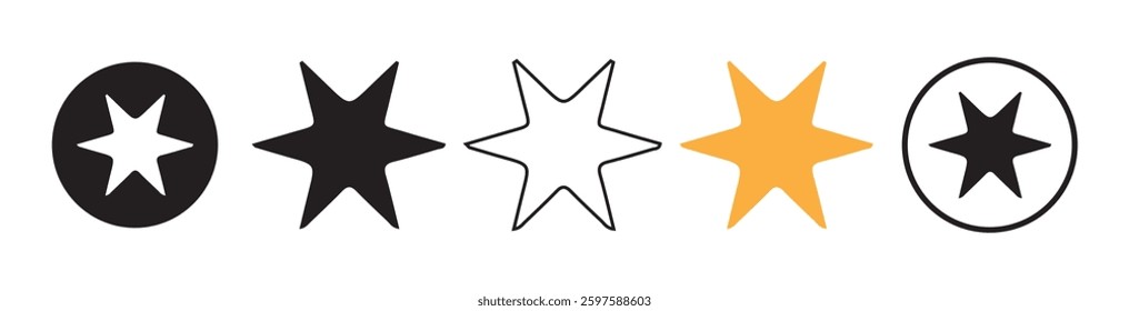 Social media review symbol set. Sparkle star icons. Shine icon. Stars sparkle doodles vector. Set sparkles star symbols vector illustration eps 10