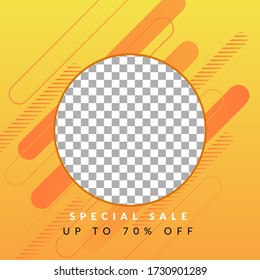 social media sale banner post with image replace