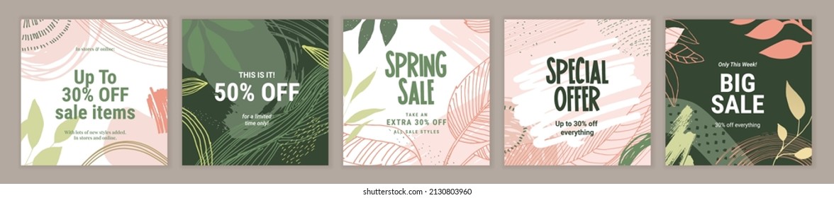 Social media sale banners design. Vector illustration templates suitable for web banners, social media posts, mobile app, internet ads.