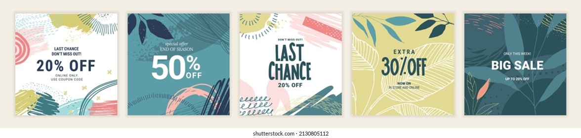 Social media sale banners design. Vector illustration templates suitable for web banners, social media posts, mobile app, internet ads.