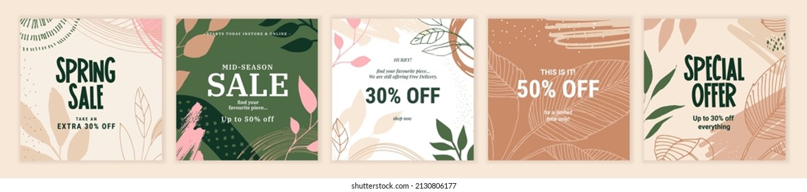 Social media sale banners design. Vector illustration templates suitable for web banners, social media posts, mobile app, internet ads.