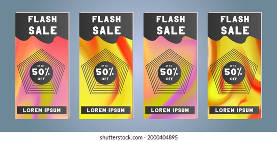 Social media sale banners. Web template collection with discount flyers. Vector illustrations for designer