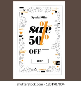 Social media sale website and mobile banner templates. Special offer Vector banners  posters  flyers  email  newsletter  ads  promotional material. Typography discount card design.