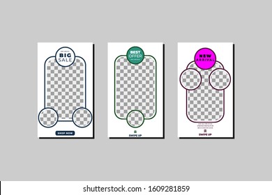 social media sales design template design post Premium Bundle Vector, a template that can be edited and trendy