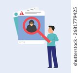 Social media scam detection, security threats and fake users. Online fraud, impersonation and deception risks.