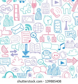 Social media seamless pattern