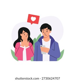 Social Media Secrets Vetor Flat Ilustração EPS 10 Ficheiro
