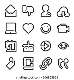 Social Media Set 2 - One Line Icons 