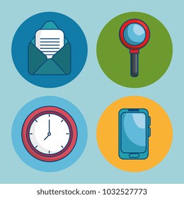 social media set icons
