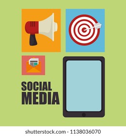 social media set icons