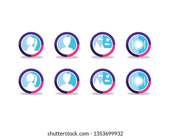 social media set icons
