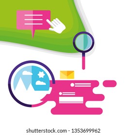 social media set icons