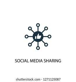 Social Media Sharing icon. Simple element illustration. Social Media Sharing concept symbol design. Can be used for web and mobile.