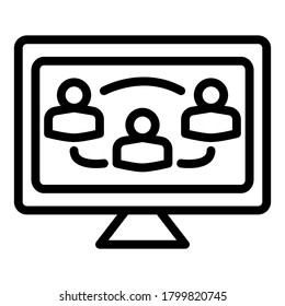 Social media sharing icon vector illustration in line style for any projects, use for website mobile app presentation